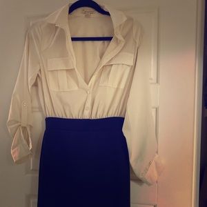 White and black dress